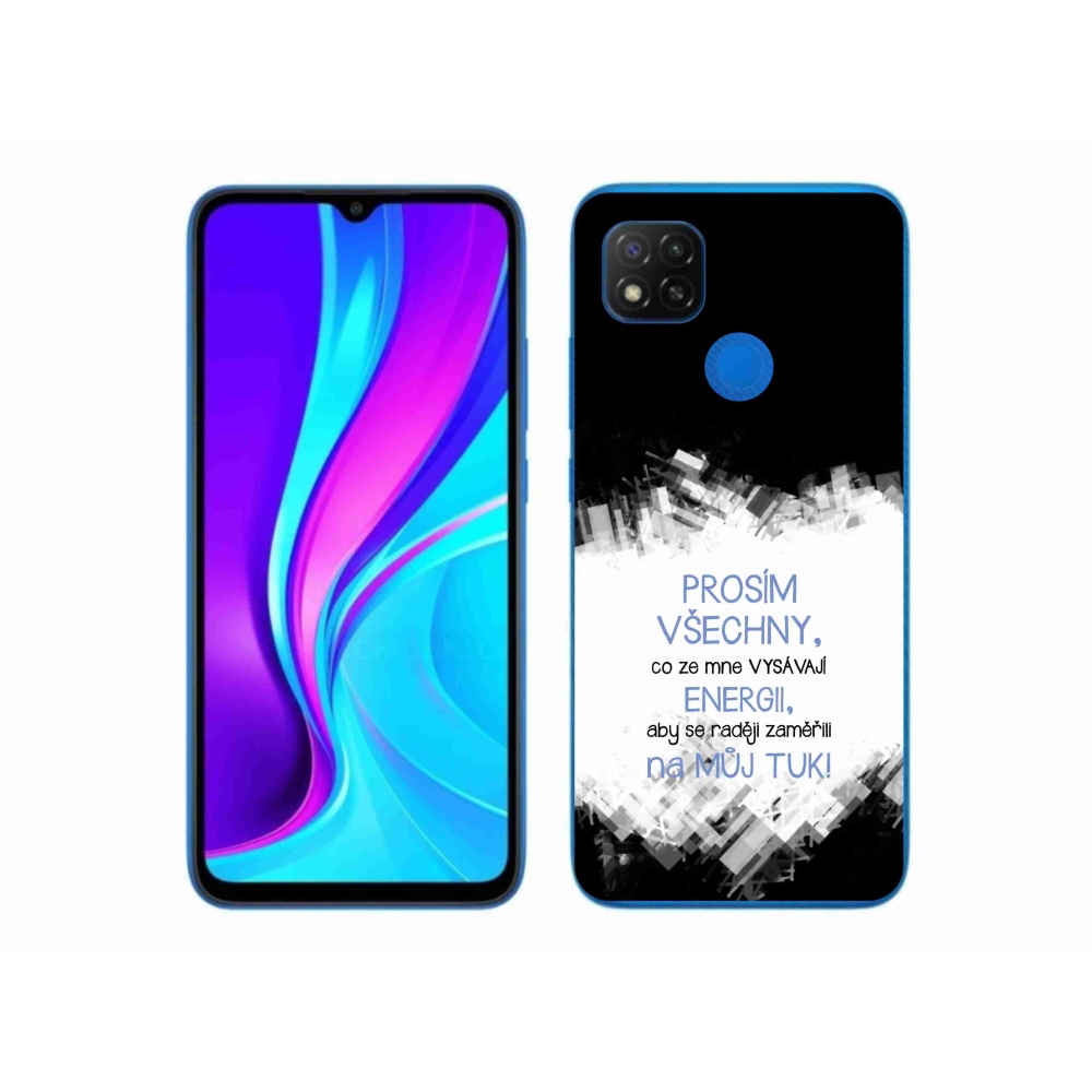 Gél borító mmCase a Xiaomi Redmi 9C-hez - vicces szöveg 1 kék