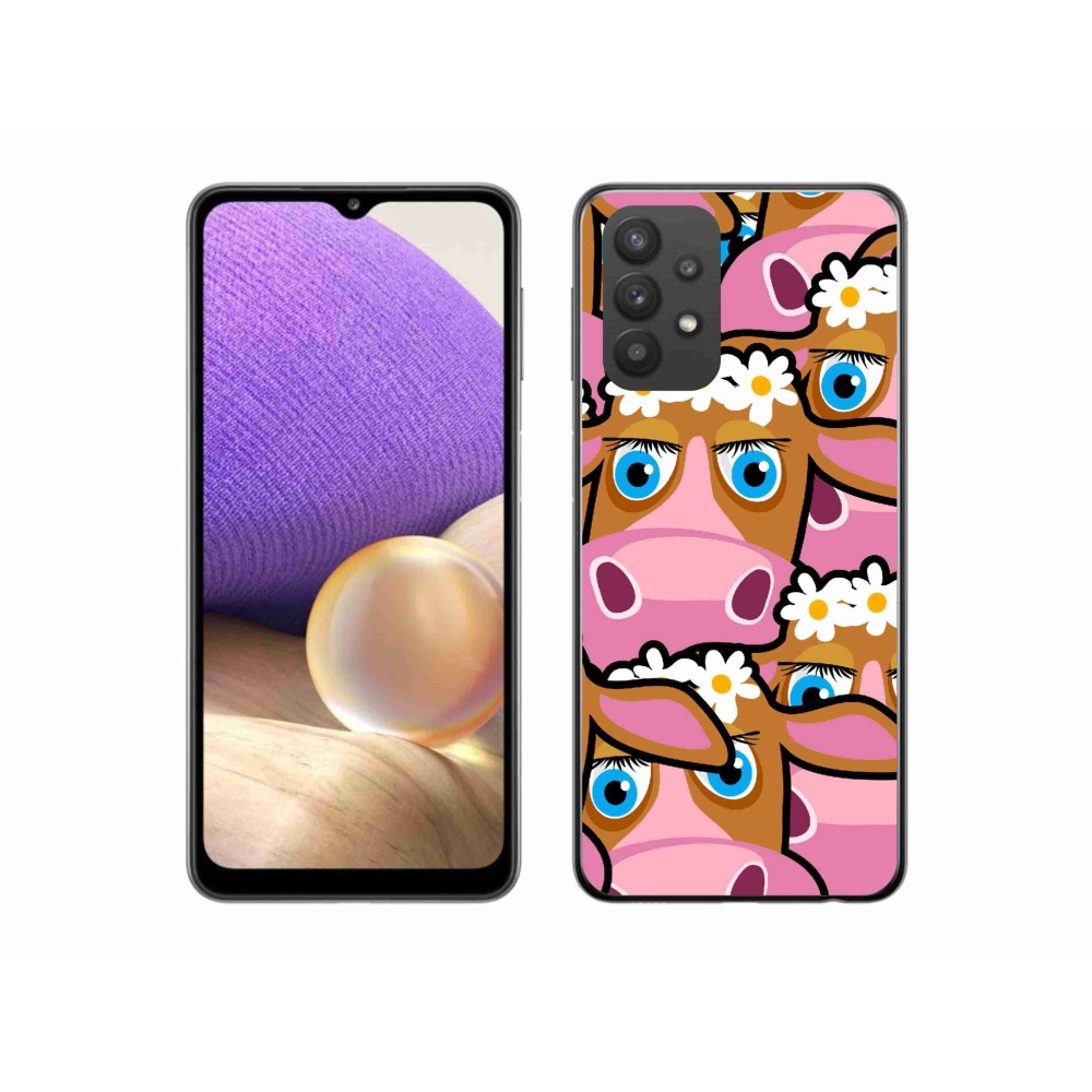 Gél borítás mmCase Samsung Galaxy A32 5G - rajzfilm tehenekhez