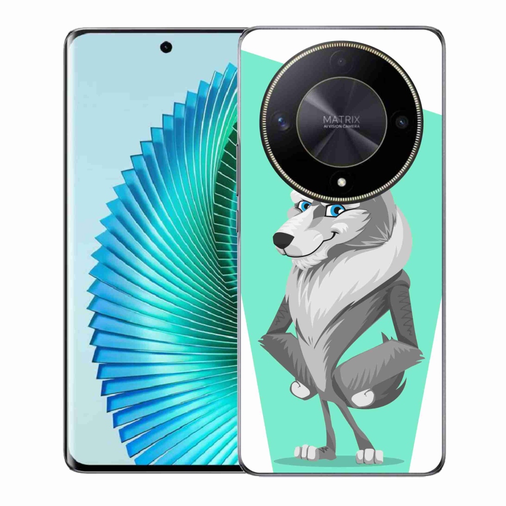 Gél borítás mmCase a Honor Magic 6 Lite 5G számára - rajzfilm farkas