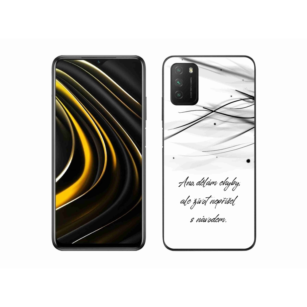Gél borítás mmCase a Xiaomi Poco M3 készülékhez - idézem fehér háttér