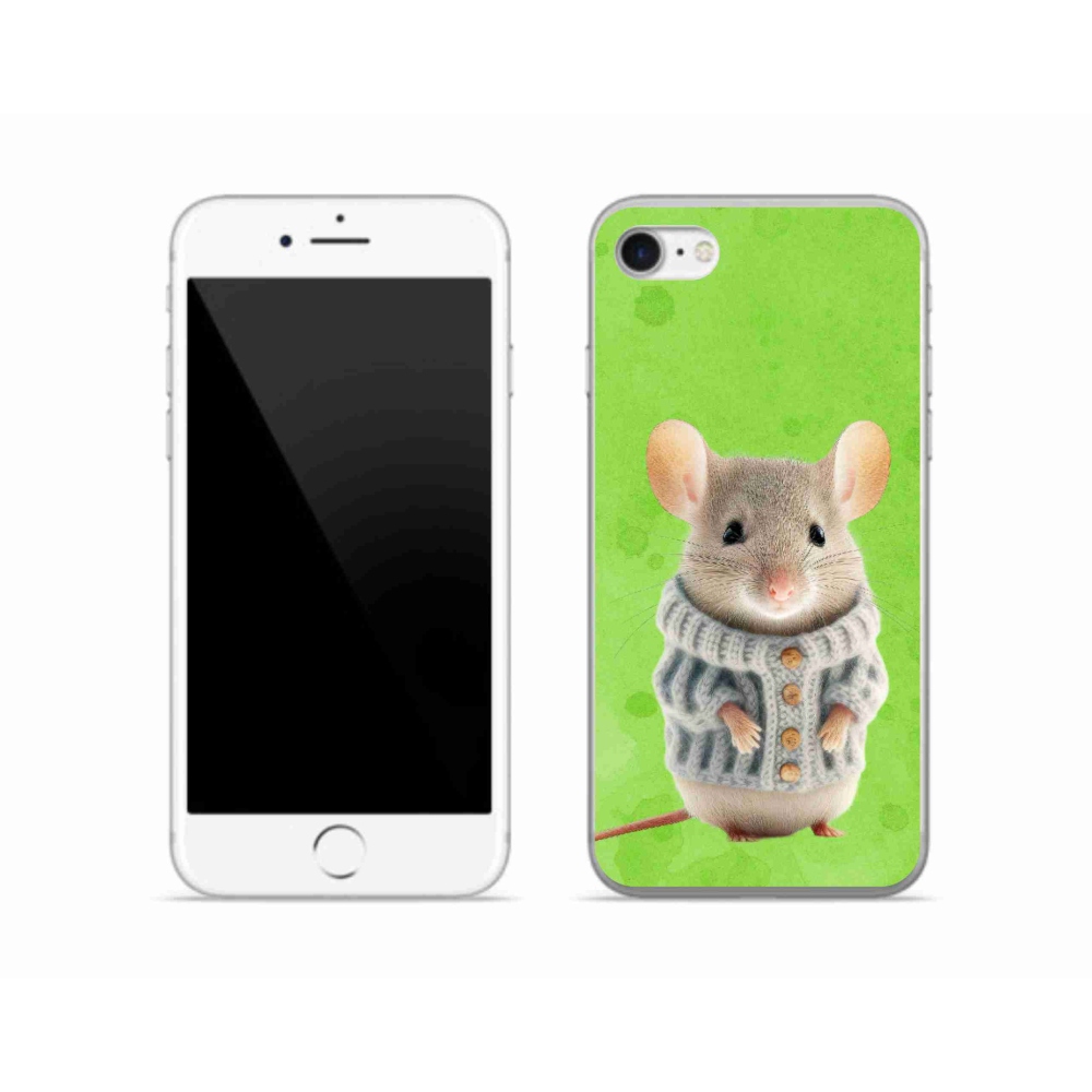 Zselés borítás mmCase iPhone SE (2020) - egér pulóverben