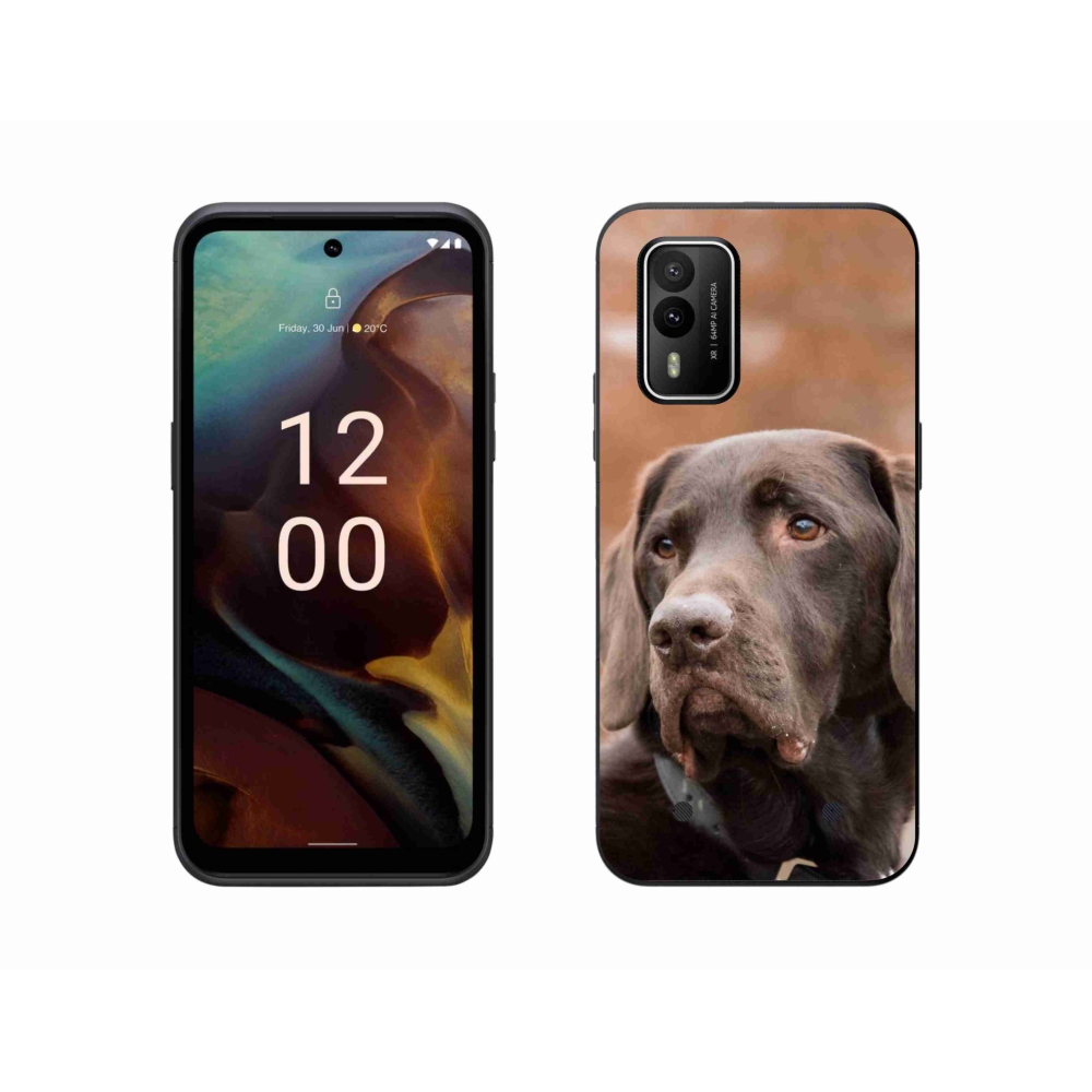 Gél tok mmCase a Nokia XR21 készülékhez - barna labrador