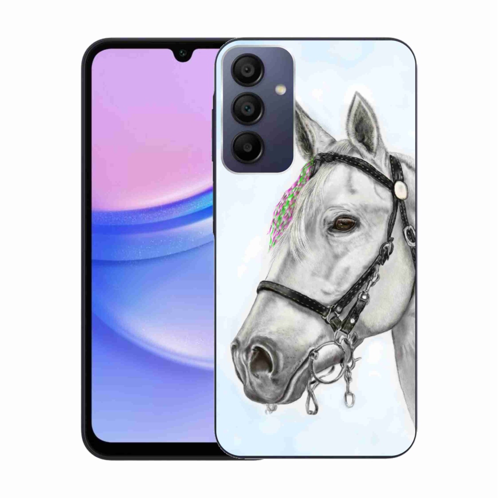 Zselés borítás mmCase Samsung Galaxy A15 4G/5G - fehér ló 1