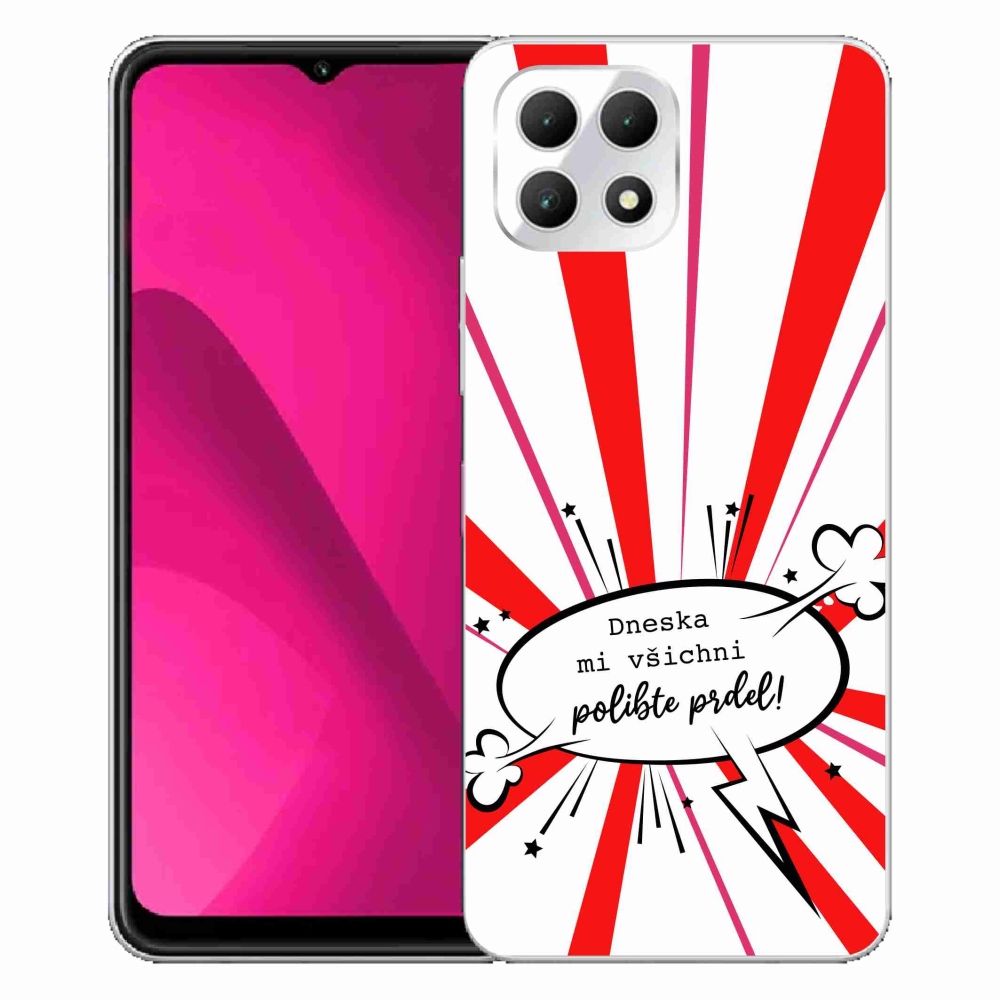 Gél borító mmCase a T-Mobile T Phone 2 készülékhez - vicces szöveg 15 fehér háttér
