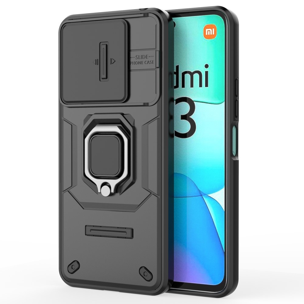 Lencse tartós hibrid borítás a Xiaomi Redmi 13 4G/Poco M6 4G készülékhez - fekete