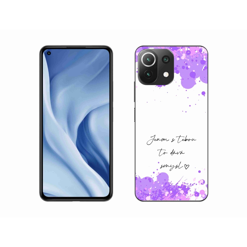 Gél borító mmCase a Xiaomi 11 Lite 5G NE - szerelem szöveg fehér háttérrel