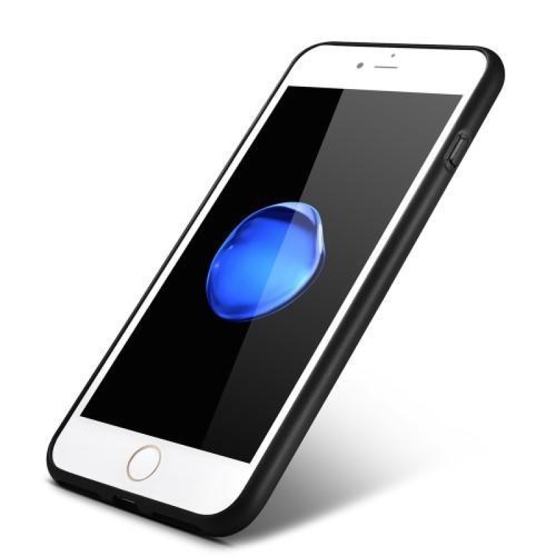 Textilbevonatú farmer zselés tok iPhone 8 Plus és iPhone 7 Plus készülékhez - sötétkék