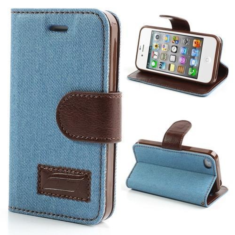 Farmertáska tok iPhone 4 készülékhez - világoskék
