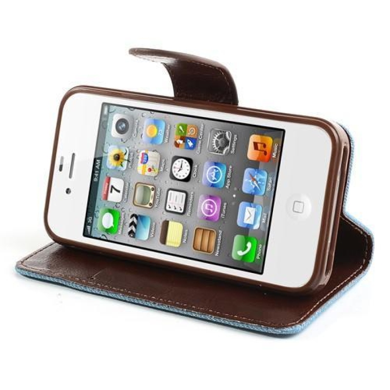 Farmertáska tok iPhone 4 készülékhez - világoskék