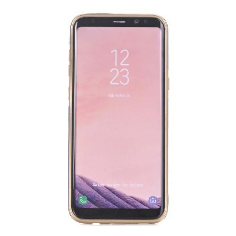 Jeans textil/zselé tok Samsung Galaxy S8 Plus készülékhez - kék