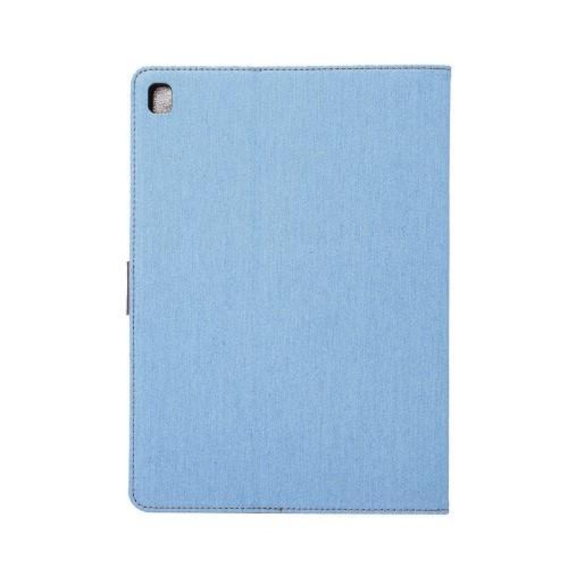 Jeans textil/PU bőr tok iPad Pro 9.7 készülékhez - világoskék