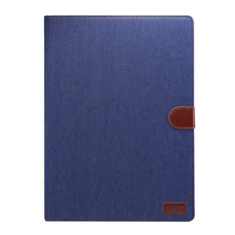 Jeans textil / PU bőr tok iPad Pro 12.9 készülékhez - kék