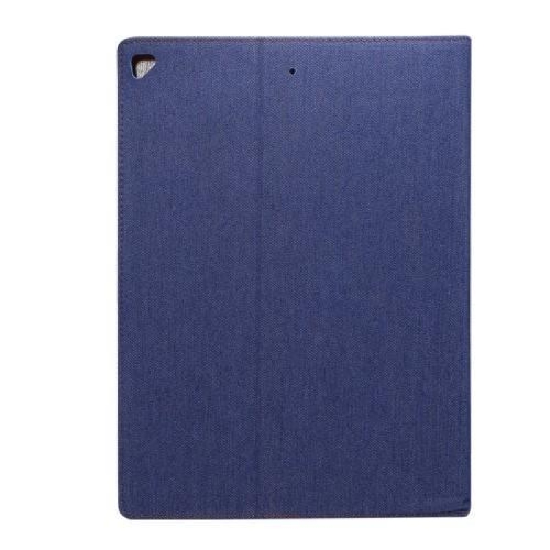 Jeans textil / PU bőr tok iPad Pro 12.9 készülékhez - kék
