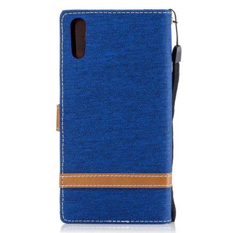 Jeany PU bőr/textil tok Sony Xperia XZ készülékhez - kék