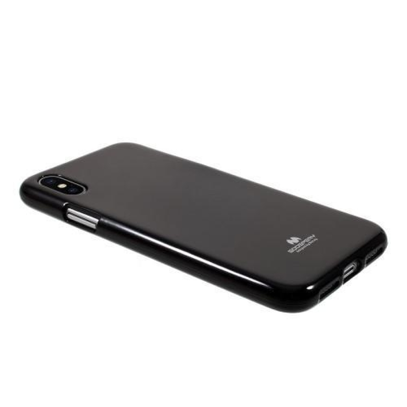 Fényes zselés zselés tok iPhone X készülékhez - fekete