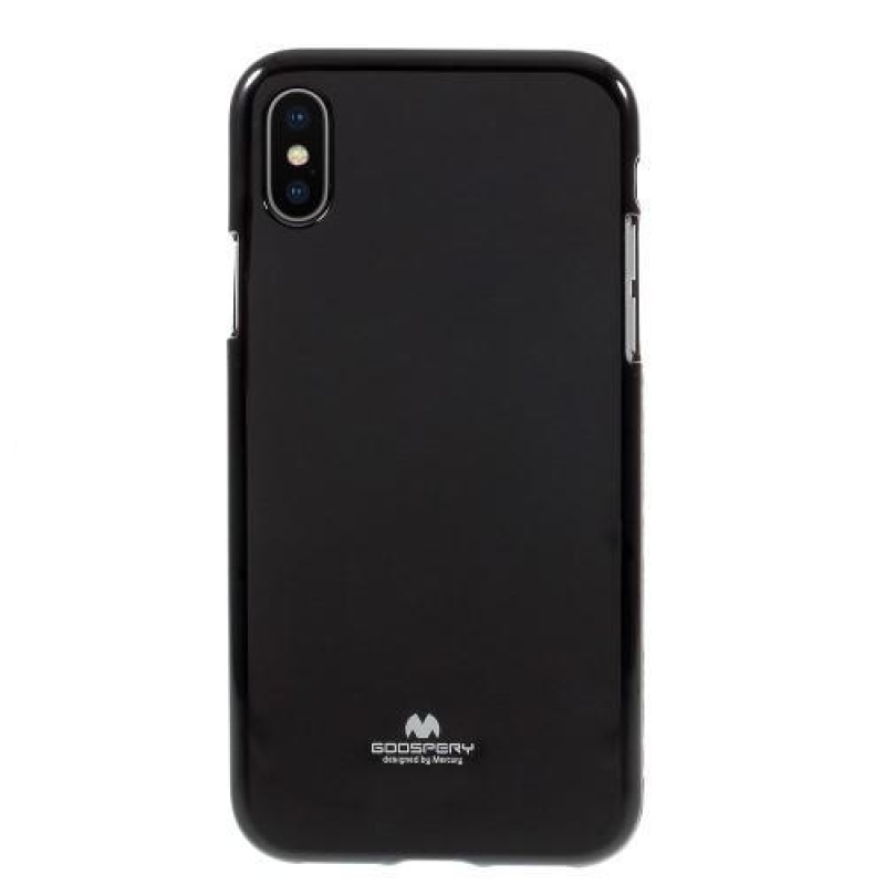 Fényes zselés zselés tok iPhone X készülékhez - fekete