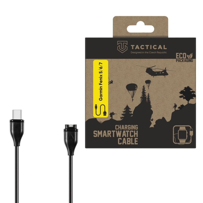 Taktikai USB-C töltő- és adatkábel Garmin Fenix 5/6/7-hez