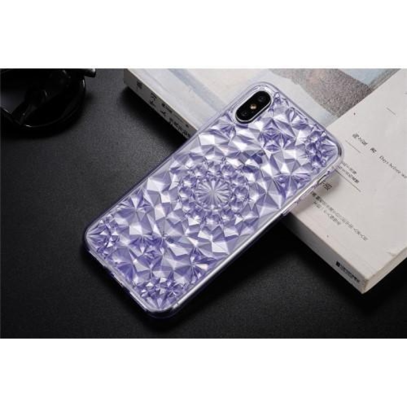 Jewel 3D zselés tok iPhone X készülékhez - lila