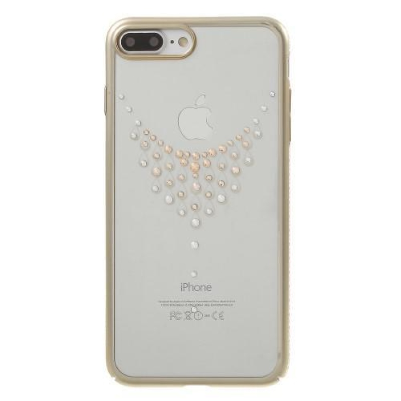Ékszeres műanyag tok díszítéssel iPhone 8 Plus és iPhone 7 Plus készülékhez - nyaklánc