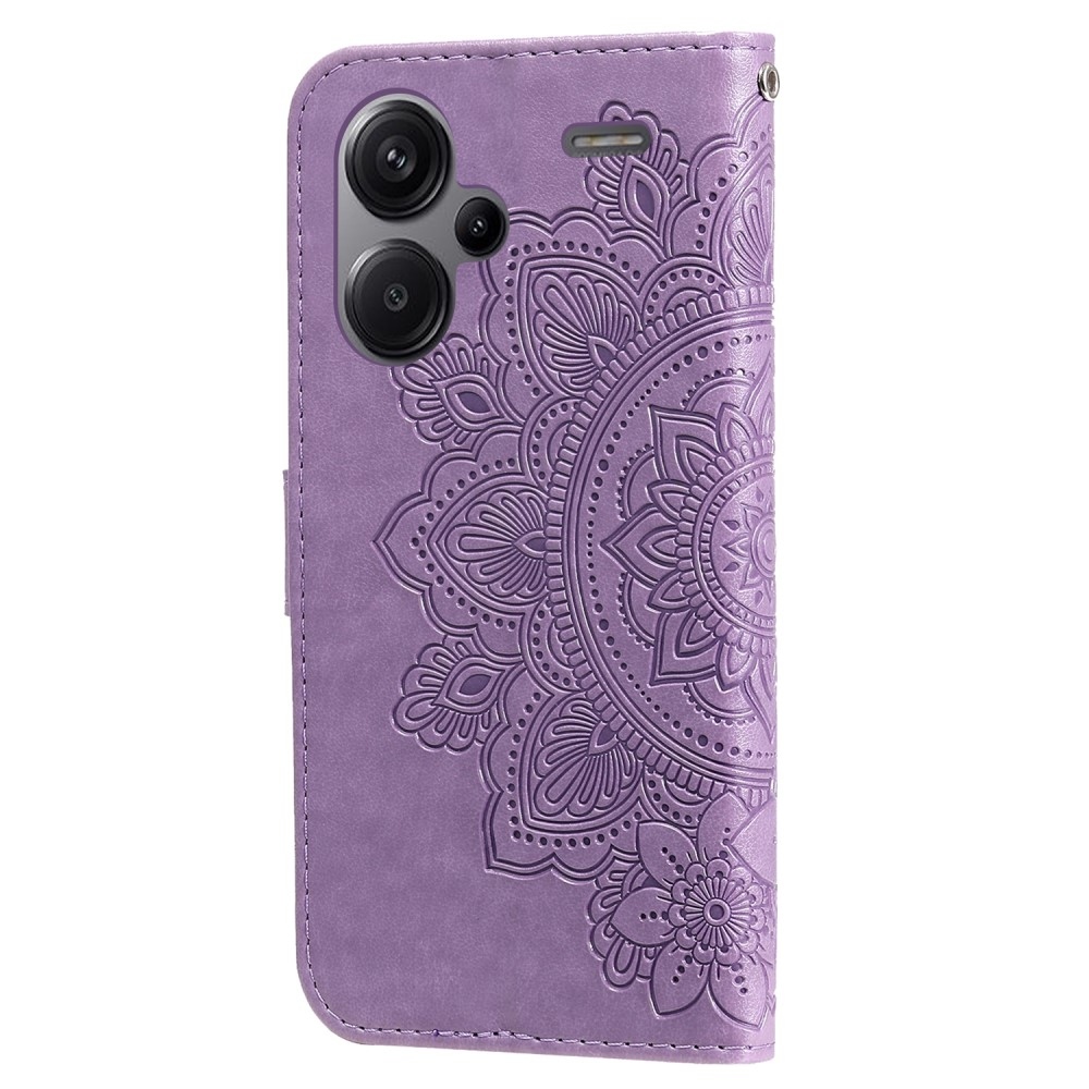 Mandala könyv tok a Xiaomi Redmi Note 13 Pro+ 5G számára - lila