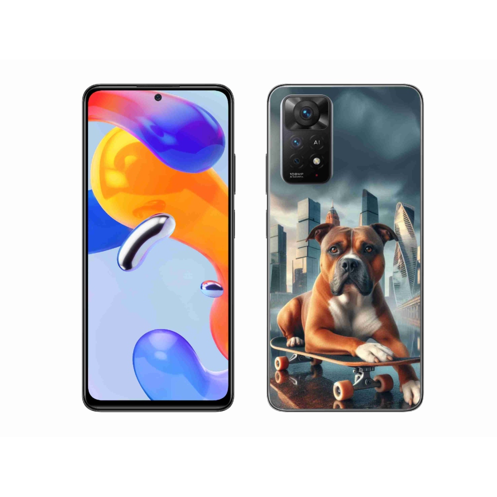 Gél borítás mmCase a Xiaomi Redmi Note 11 Pro 4G/5G számára - kutya gördeszkán