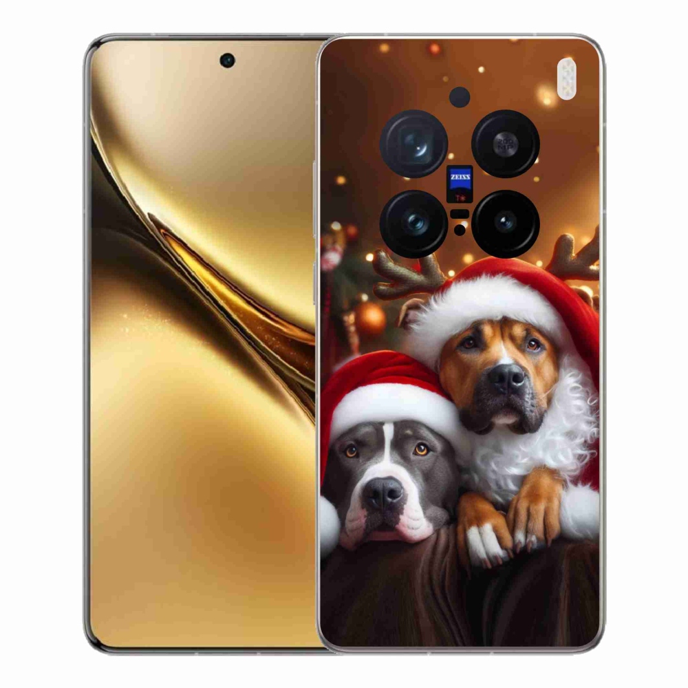 Zselés borítás mmCase a Vivo X200 Pro 5G-hez - Karácsonyi kutyák