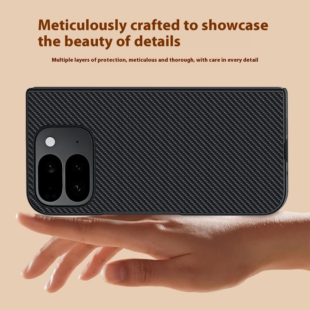 Carbone műanyag borítás Google Pixel 10 Pro Foldhoz - fekete
