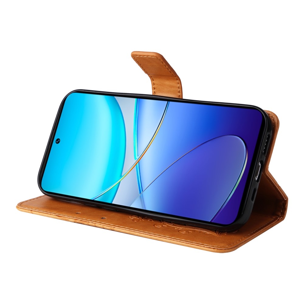 Nagy pillangó könyv tok a Vivo V40 SE 4G/5G-hez - sárga