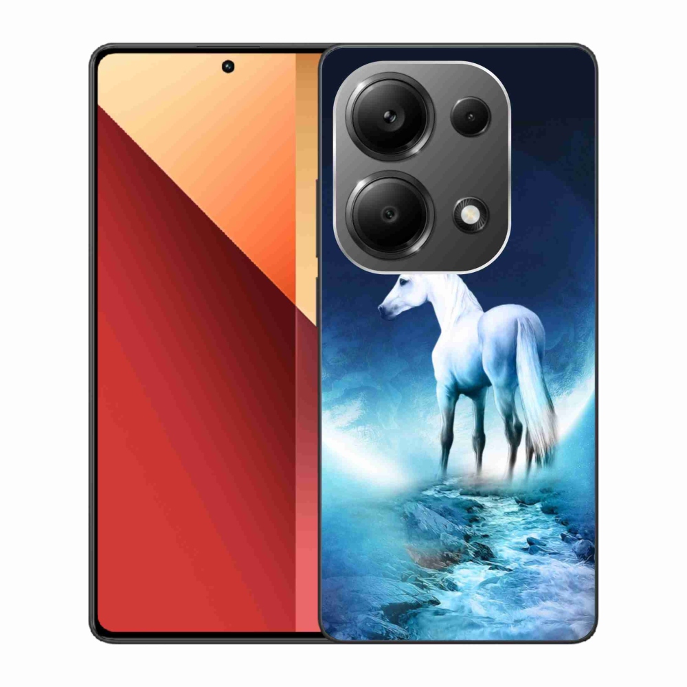 Zselés borítás mmCase a Xiaomi Redmi Note 13 Pro 4G/Poco M6 Pro számára - fehér egyszarvú