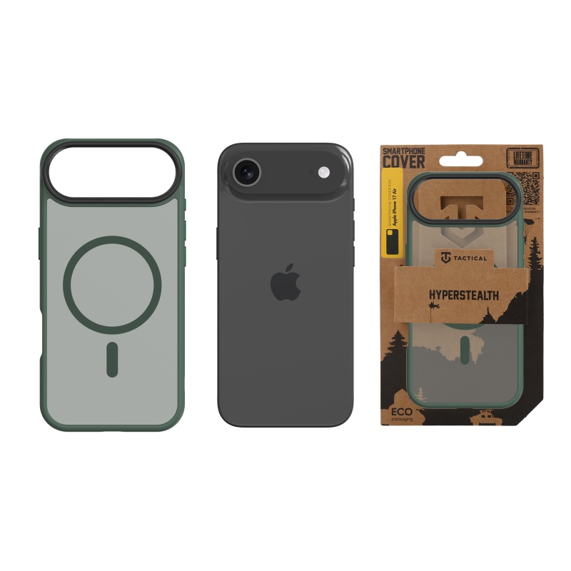 Taktikai MagForce Hyperstealth borító iPhone 17 Air erdőzöldhöz