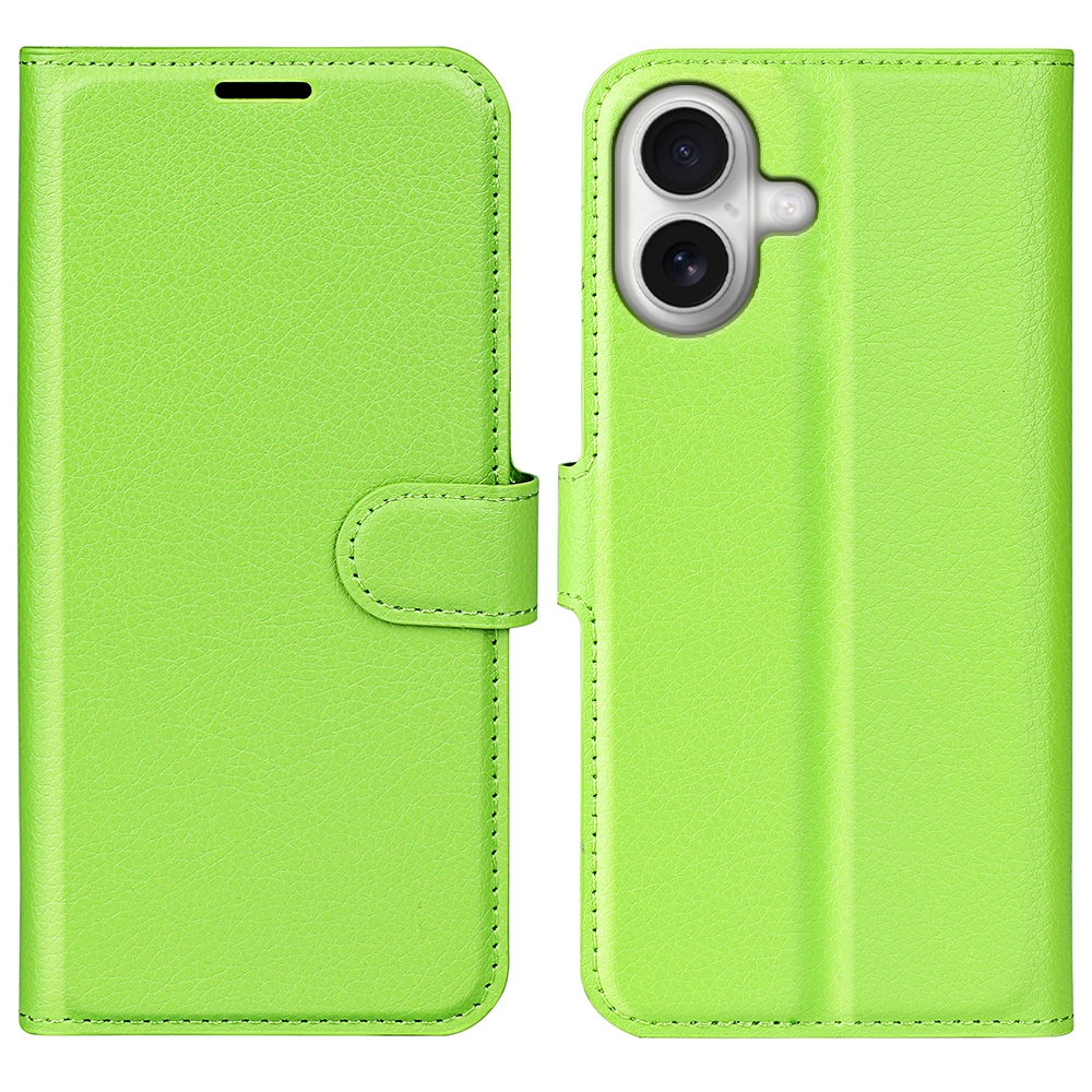 Litchi könyvtáska iPhone 17 készülékhez - zöld
