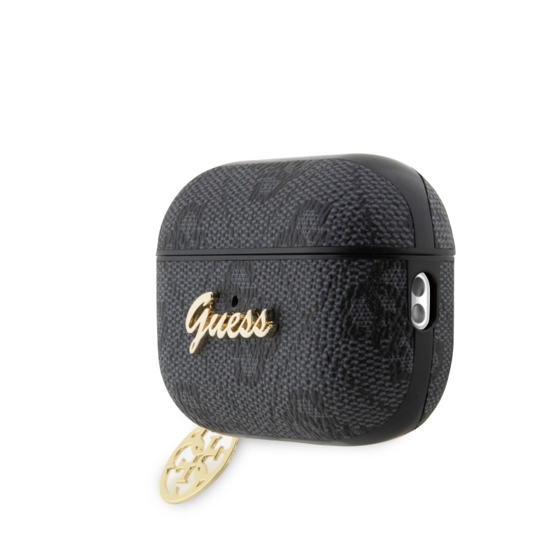Guess 4G Script PC/PU Charms tok AirPods Pro 2 szürke tokhoz