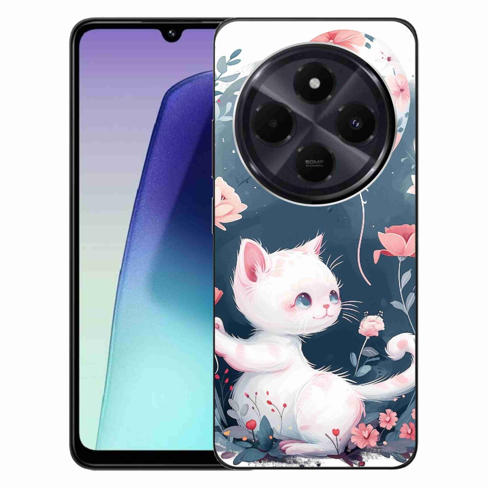 Gél borítás mmCase a Xiaomi Redmi 14C/Poco C75-hez - cica lufival