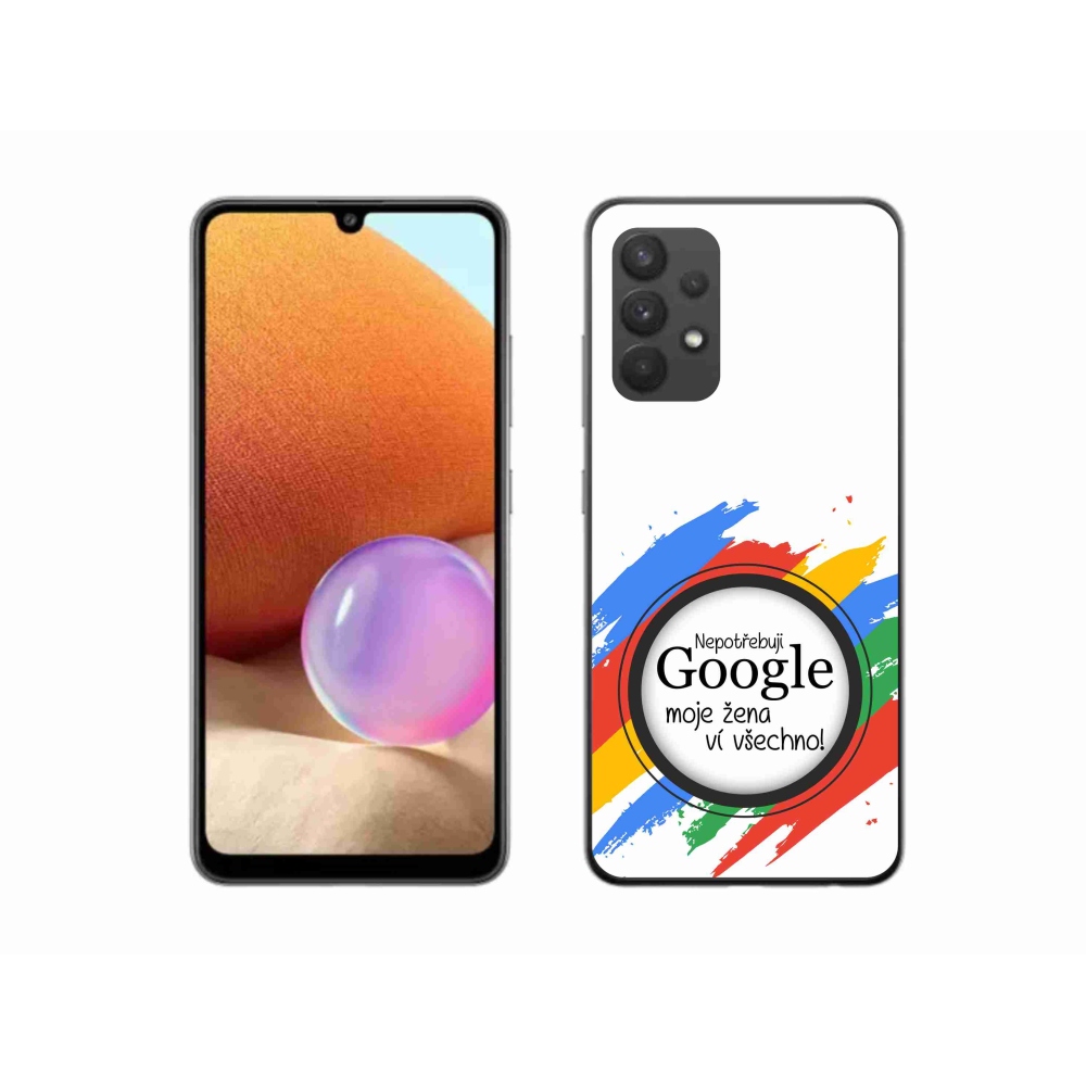 Gél borító mmCase Samsung Galaxy A32 4G - a nő mindent tud fehér háttérrel