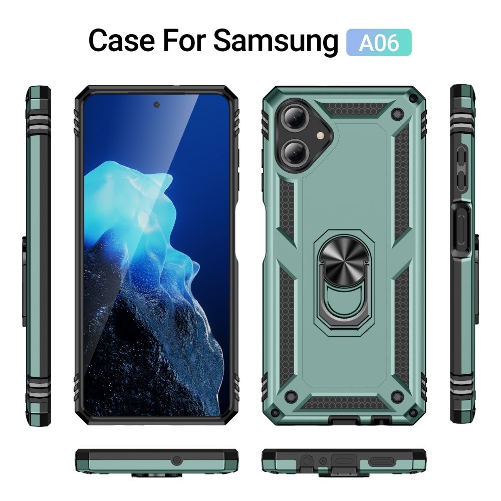Gyűrűk tartós borítása Samsung Galaxy A06 4G készülékhez - zöld
