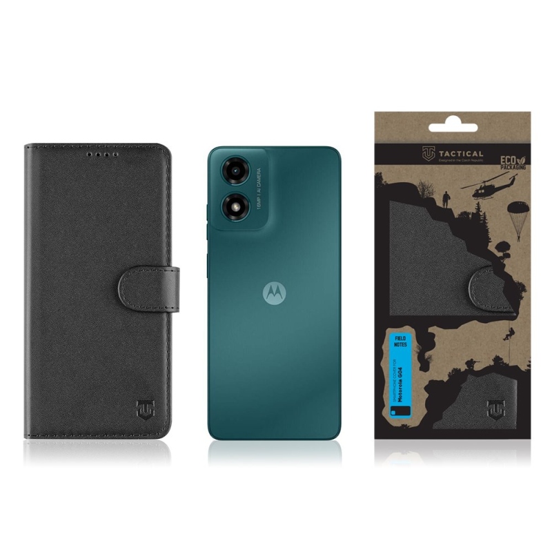 Taktikai terepi jegyzetek a Motorola G04 fekete készülékhez