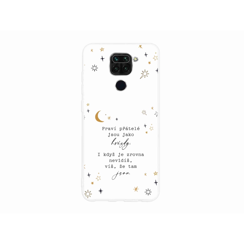 Gél borítás mmCase a Xiaomi Redmi Note 9-hez - idézem 6 fehér háttér
