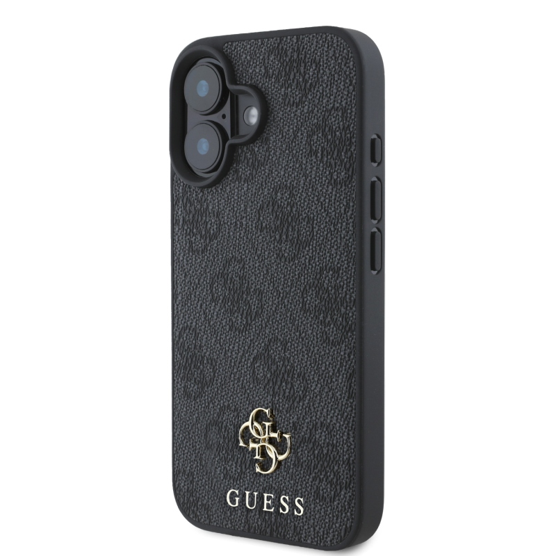 Guess PU 4G kis fém logós MagSafe hátlap iPhone 16 szürke számára