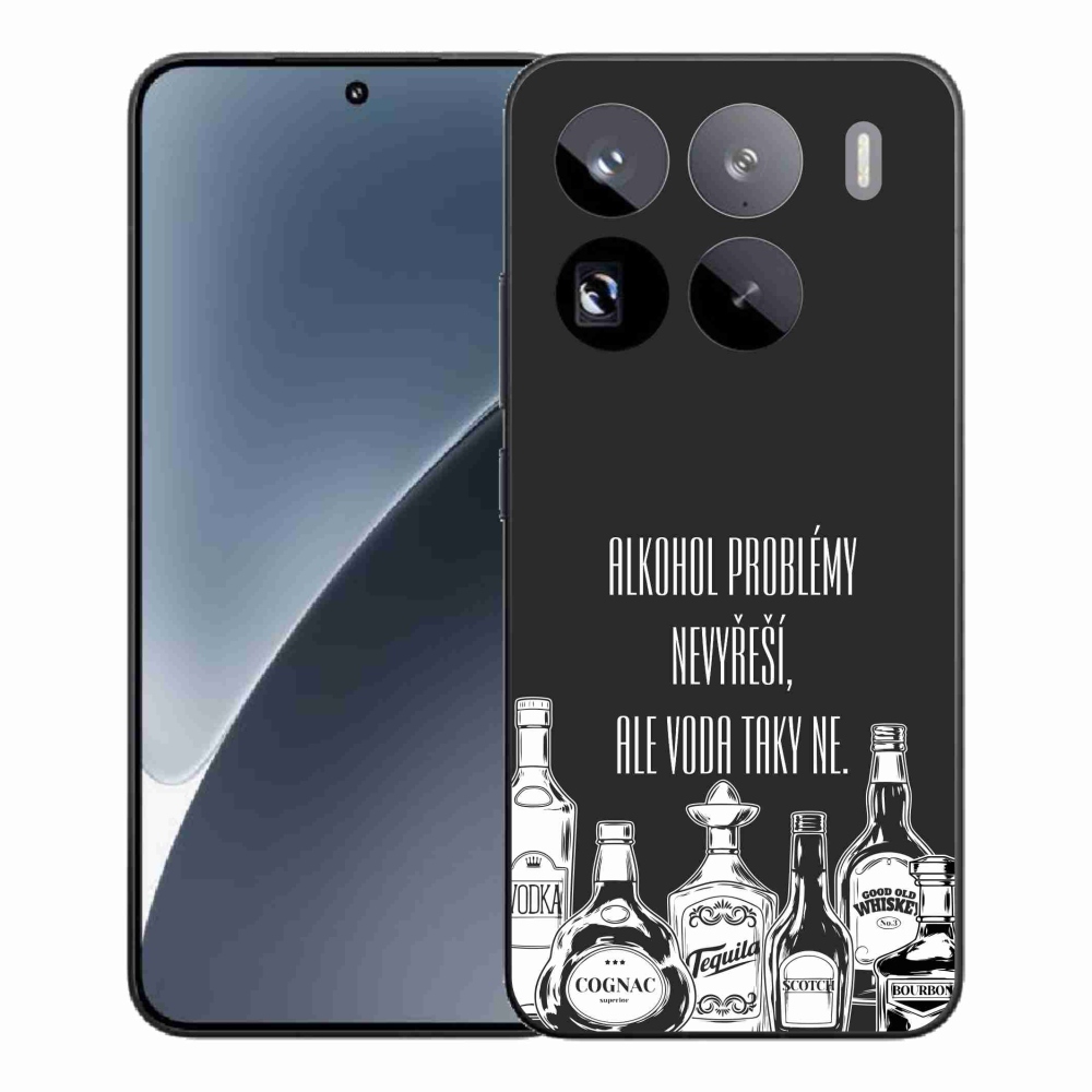 Gél borító mmCase a Xiaomi 15 Pro-hoz - vicces szöveg fekete háttérrel