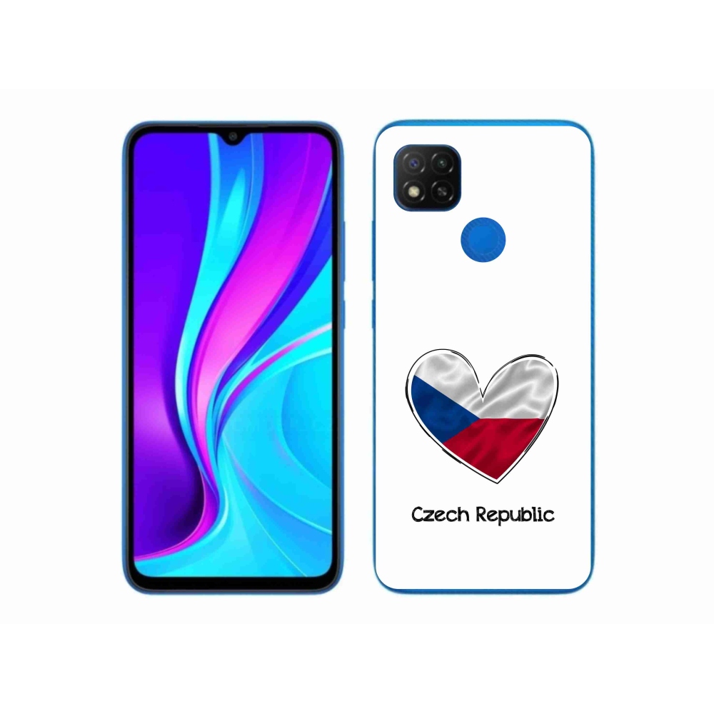 Gél borító mmCase a Xiaomi Redmi 9C - zászló szív fehér háttérrel