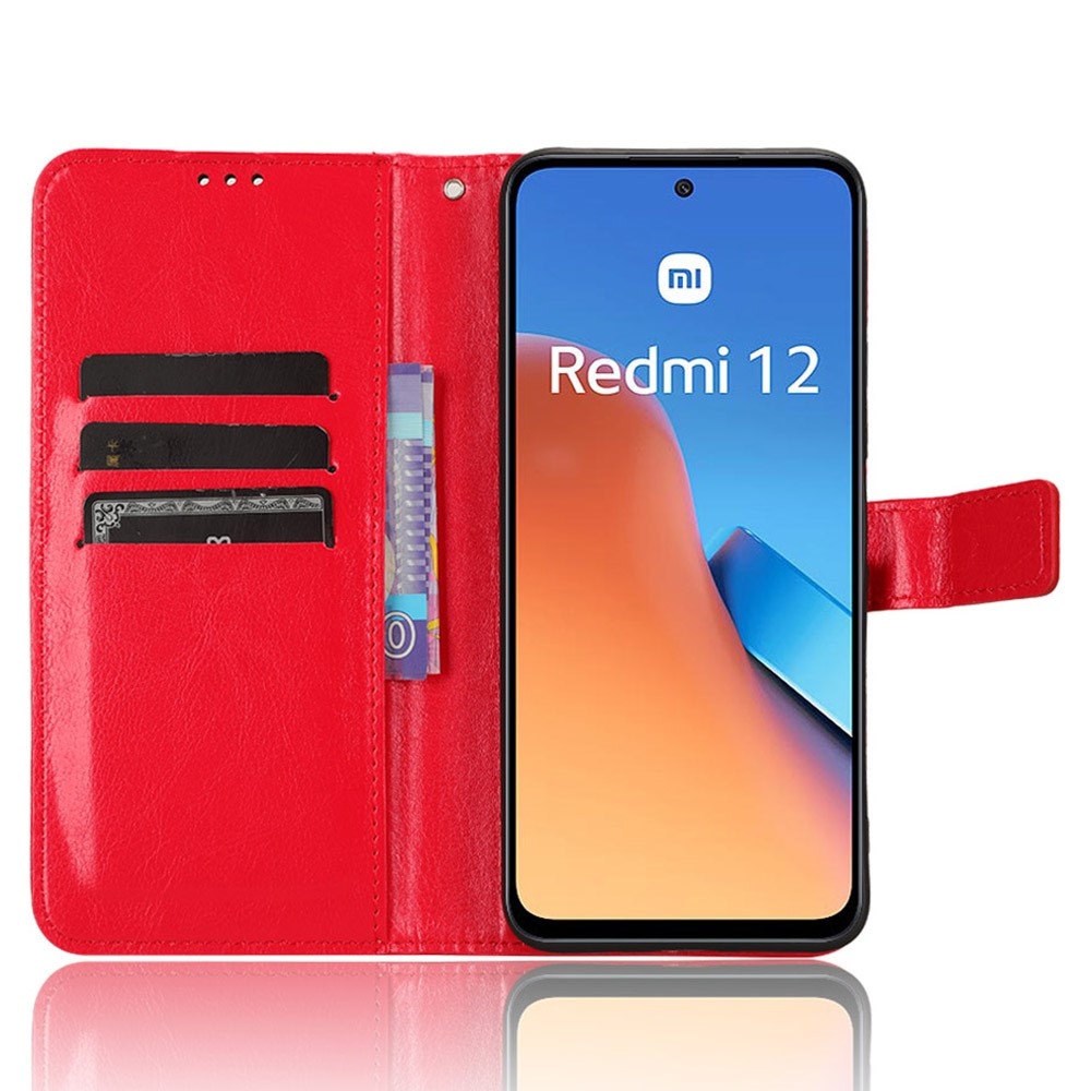 Lókönyv tok a Xiaomi Redmi 12 4G/5G készülékhez - piros