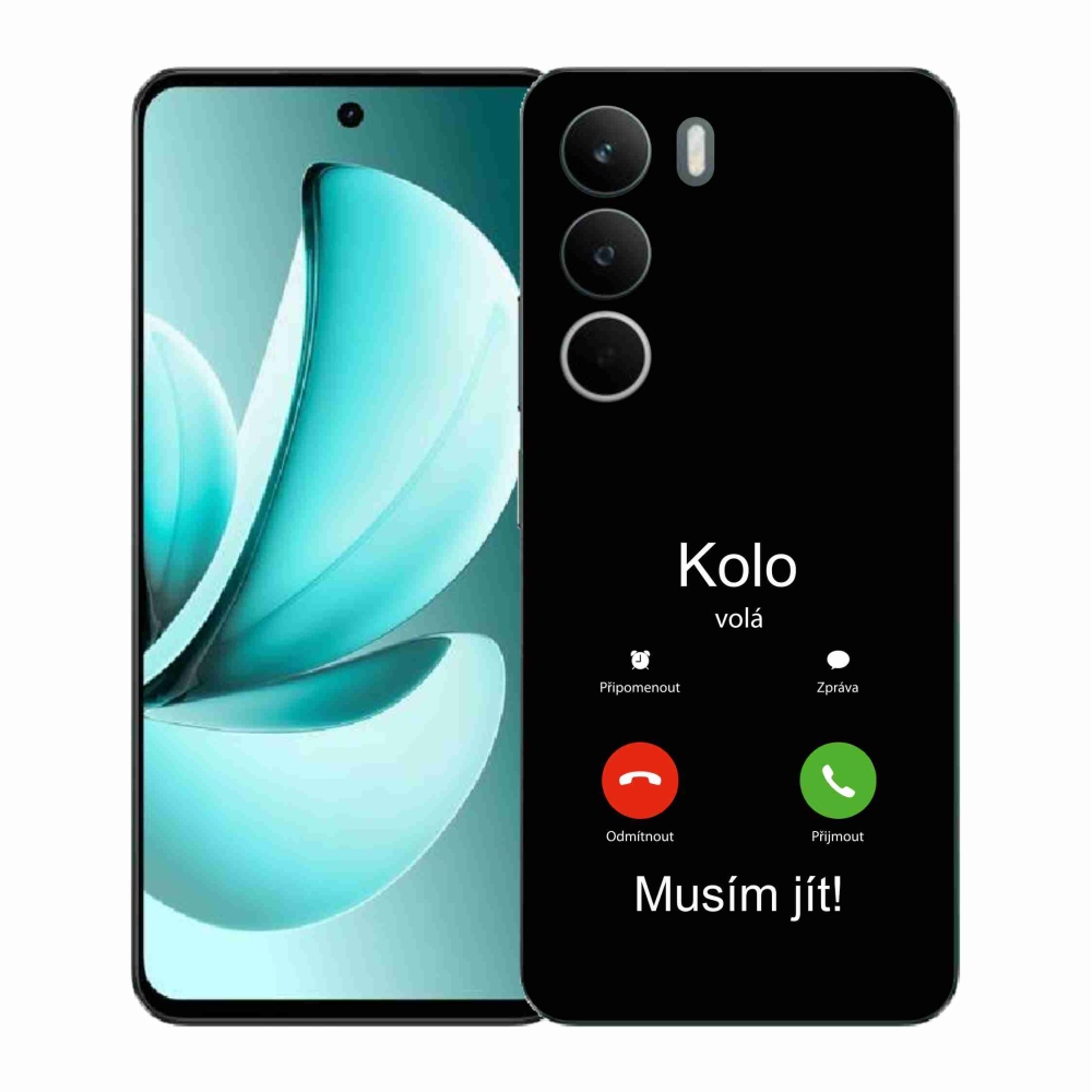 Gél borító mmCase a Realme C71 készülékre - kerek hívások fekete háttérrel