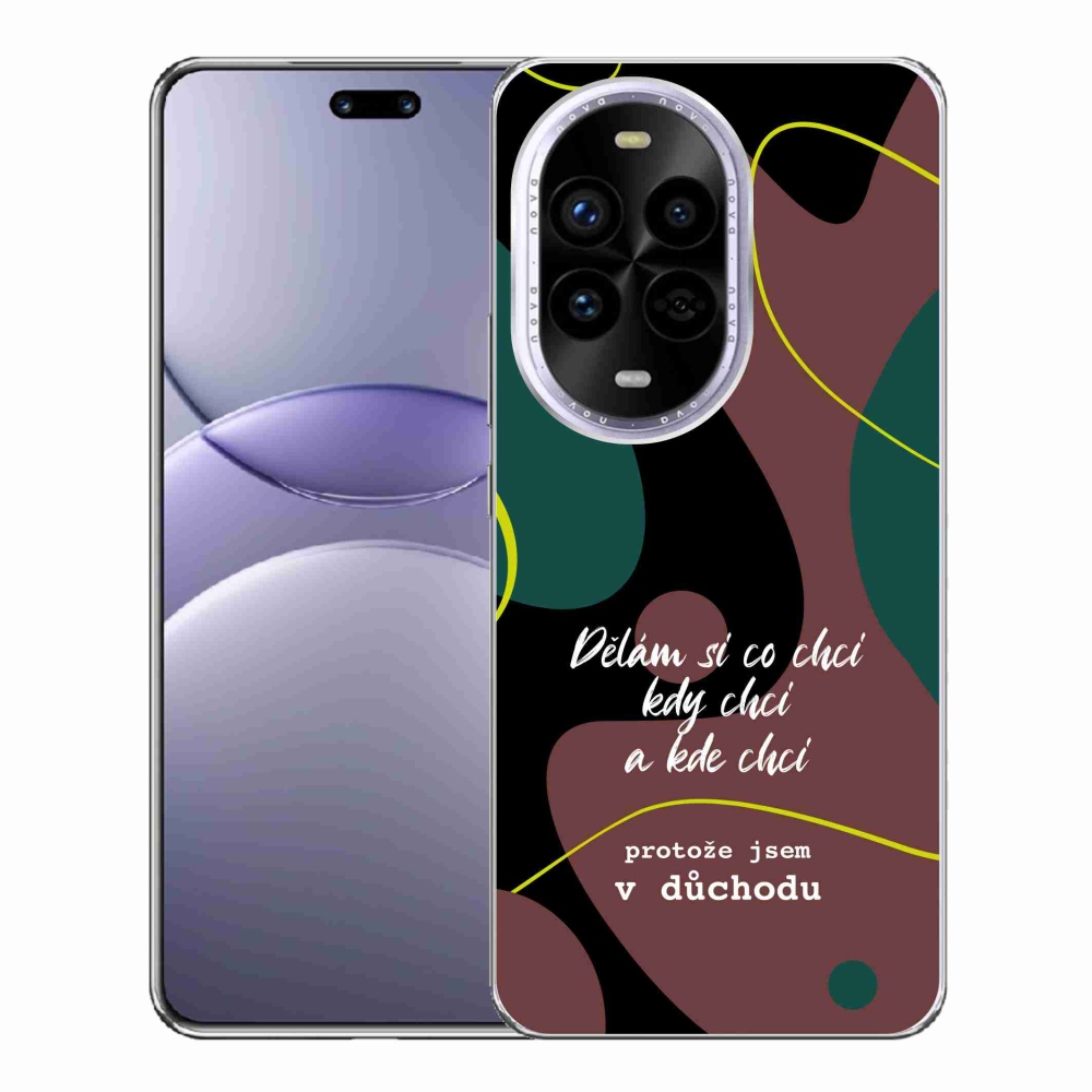 Gél borító mmCase a Huawei Nova 13 Pro 5G készülékhez - vicces szöveg 10 fekete háttér
