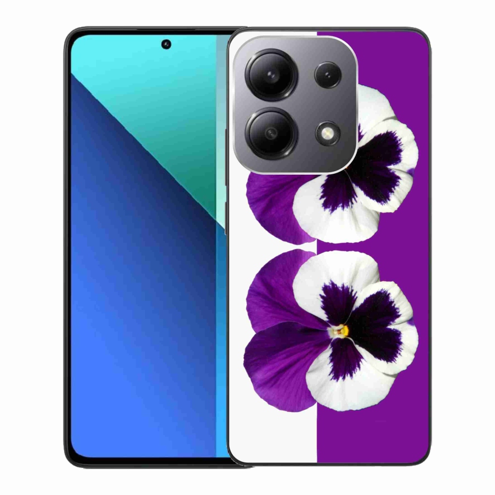 Gél borítás mmCase a Xiaomi Redmi Note 13-hoz - lila és fehér virág