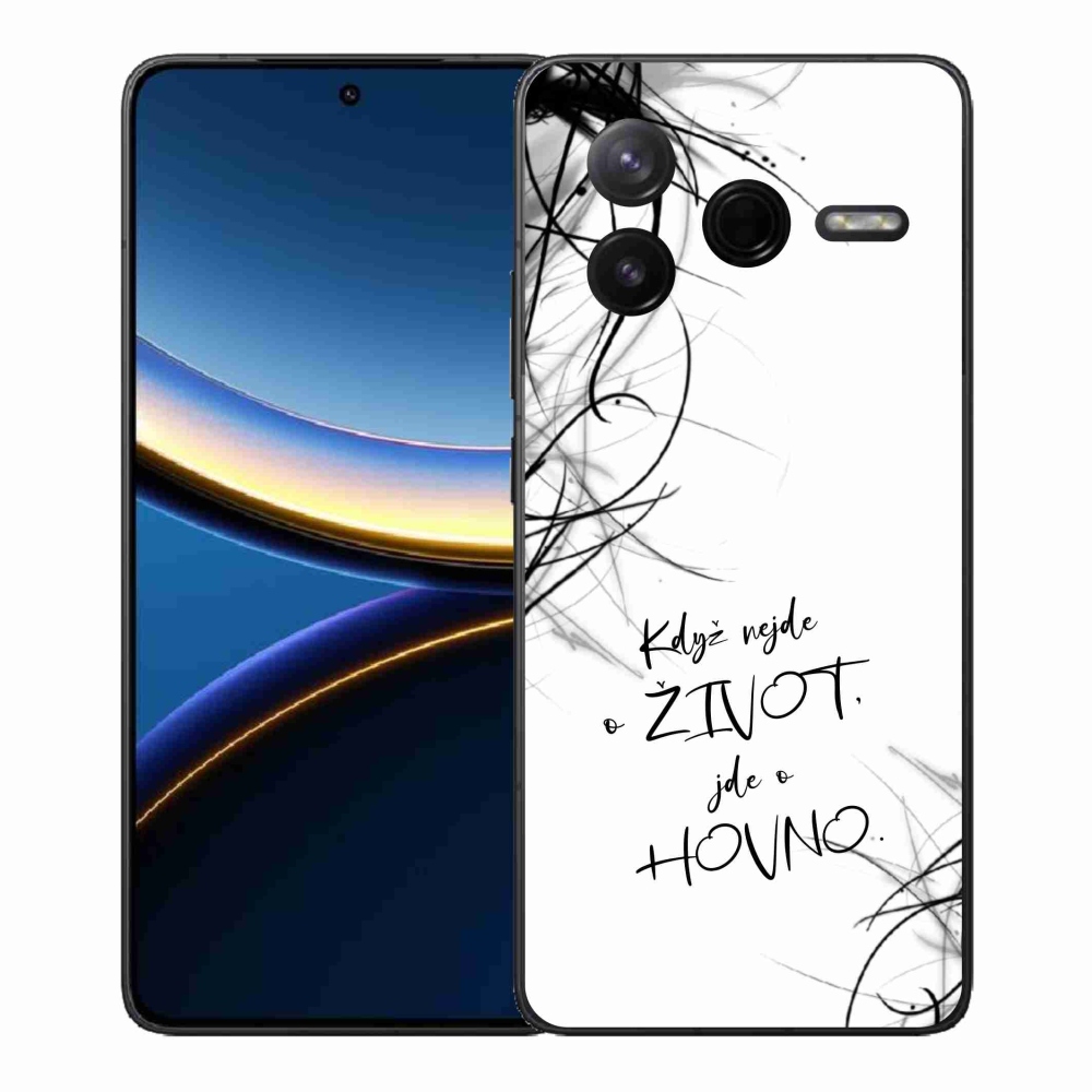 Gél borító mmCase a Xiaomi Poco F7 Pro számára - vicces szöveg 16 fehér háttér