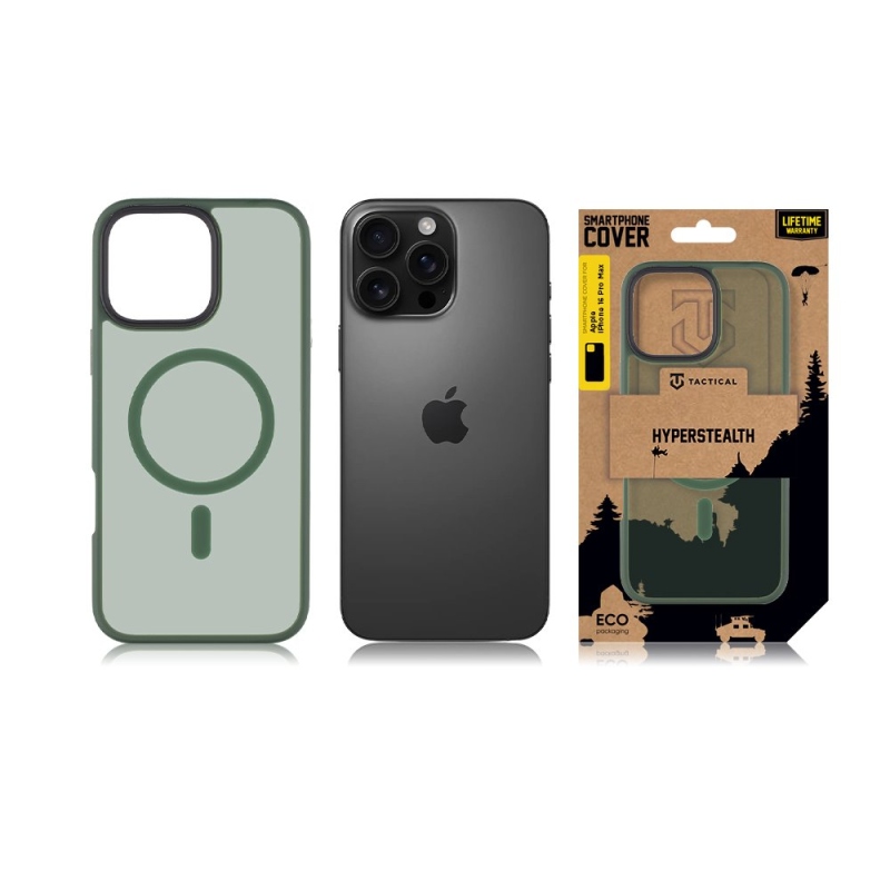 Taktikai MagForce Hyperstealth védőburkolat iPhone 16 Pro Max készülékhez Erdei zöld