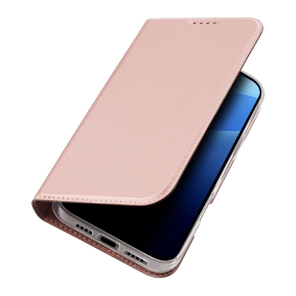 DUX könyvtáska iPhone 16 Pro készülékhez - rózsaarany