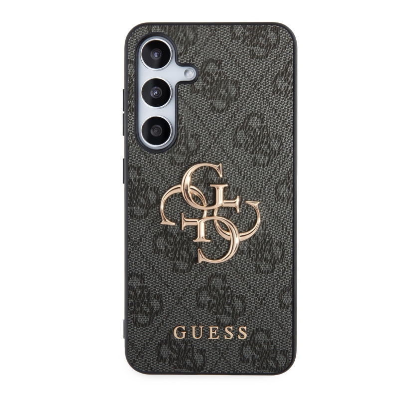 Guess PU 4G fém logó hátlap Samsung Galaxy S24+ szürke