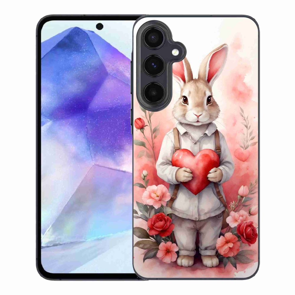 Gél borítás mmCase Samsung Galaxy A55 5G - nyúl szívvel