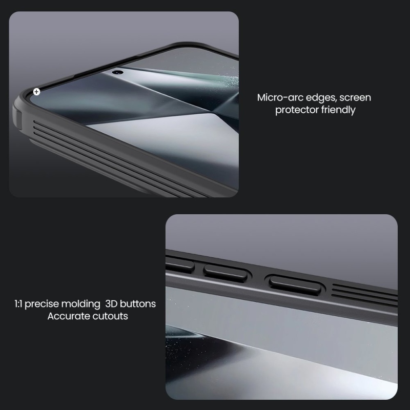 Nillkin CamShield PRO hátlap a Samsung Galaxy S25+ készülékhez Sötétzöld